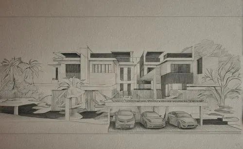 house drawing,penciling,fallingwater,sheeler,garden elevation,sheet drawing,camera illustration,mid century house,work in the garden,habitational,bungalows,pencils,midcentury,neutra,residential house,underdrawing,clay house,silverpoint,seidler,piranesi,Design Sketch,Design Sketch,Pencil