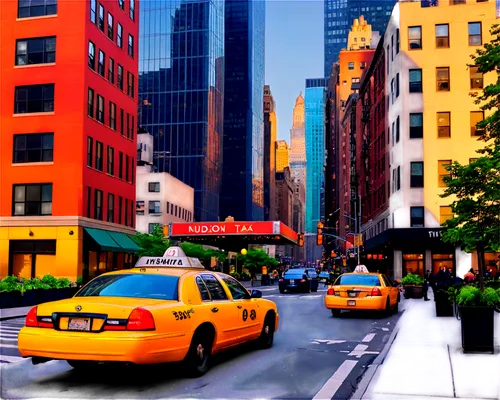 new york taxi,city scape,big apple,cartoon video game background,manhattan,world digital painting,taxicabs,cityscapes,new york streets,colorful city,newyork,yellow taxi,taxicab,new york,taxi cab,5th avenue,cabbie,nyclu,photo painting,nytr,Conceptual Art,Oil color,Oil Color 25