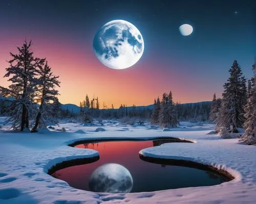 moon seeing ice,ice planet,snow ring,frozen bubble,moon and star background,lunar landscape,north pole,snow globes,alien world,stargate,snow globe,alien planet,moonscape,christmas circle,phase of the moon,snowglobes,planetary system,celestial bodies,fantasy picture,lunar,Photography,General,Realistic