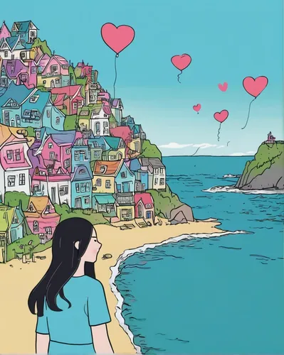 tamarama,candy island girl,airbnb,bondi,love island,beach house,nubble,airbnb logo,beachhouse,the beach pearl,airbnb icon,idyllic,honolulu,lover's beach,seaside resort,rio,beach huts,seaside country,colorful city,land love,Illustration,Children,Children 06