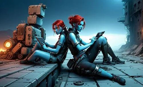 celldweller,transistor,bloodrayne,nextwave,epica,automatons,Illustration,Black and White,Black and White 04