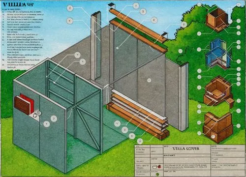 prefabricated buildings,thermal insulation,dog house frame,homebuilding,grass roof,build a house,tilbian,vivienda,chicken coop,trusses,isometric,sewage treatment plant,biogas,school design,homebuilder,architect plan,passivhaus,houses clipart,prefabrication,roof construction