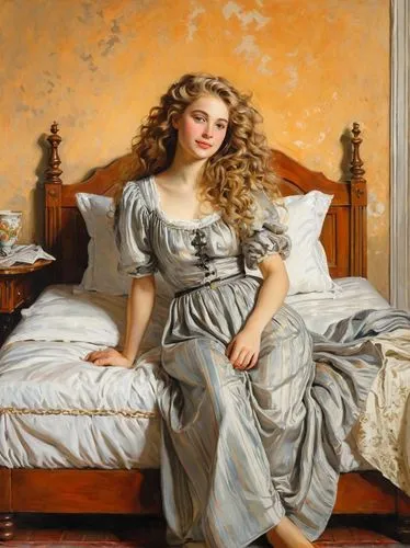 woman on bed,perugini,odalisque,girl in cloth,young woman,girl in bed,Art,Classical Oil Painting,Classical Oil Painting 42