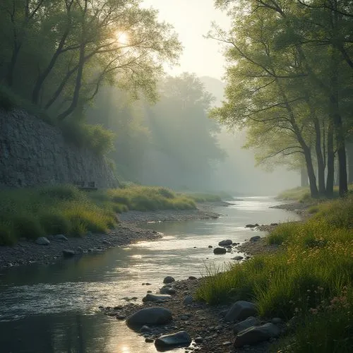 flowing creek,mountain river,river landscape,streamside,raven river,mountain stream,holy river,clear stream,river bank,driftless,a river,morning mist,headwaters,millstream,streams,freshet,streambank,jordan river,river,nature wallpaper,Photography,General,Realistic