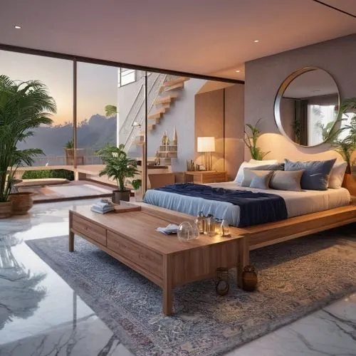 penthouse apartment,modern living room,luxury home interior,modern room,interior modern design,living room,great room,modern decor,livingroom,3d rendering,loft,contemporary decor,crib,beautiful home,luxury property,interior design,sleeping room,dunes house,canopy bed,sitting room