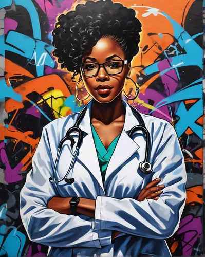 cartoon doctor,female doctor,david bates,theoretician physician,medical sister,pharmacist,doctor,pathologist,physician,lady medic,afroamerican,black professional,scientist,medical icon,biologist,doctors,female nurse,fish-surgeon,veterinarian,graffiti art,Conceptual Art,Graffiti Art,Graffiti Art 09