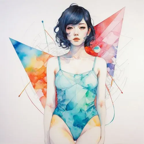 hoshihananomia,kommuna,kahila garland-lily,flower fairy,fairy,polychromy,Illustration,Paper based,Paper Based 19