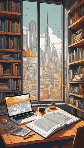 study room,study,coffee and books,workspace,bookbuilding,book wallpaper,reading room,bibliophile,tea and books,bookshelves,bookshelf,bookish,library,bookworm,books,bookcase,bookworms,bookstore,biblioteka,book wall,Illustration,Vector,Vector 06