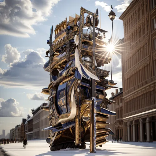 steel sculpture,astronomical clock,brand front of the brandenburg gate,scrap sculpture,kinetic art,public art,universal exhibition of paris,biomechanical,brandenburger tor,saint petersbourg,transformer,mozart fountain,street organ,monument protection,berlin philharmonic orchestra,peterhof palace,the throne,steampunk gears,peterhof,tsaritsyno