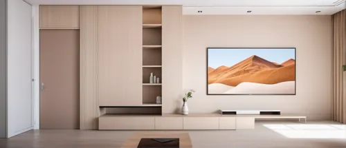 modern decor,modern room,livingroom,contemporary decor,wall plaster,living room modern tv,modern living room,flat panel display,gold stucco frame,desert background,living room,sandstone wall,search in