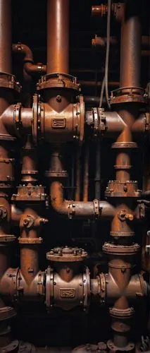 industrial scene, knuter valve, metallic material, intricate details, rusty texture, worn-out appearance, pipes surrounding, industrial machinery, factory setting, dim lighting, warm color tone, shall