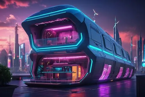 futuristic,futuristic landscape,futuristic architecture,futuristic car,futuristic art museum,cybertruck,retro diner,spacebus,cybercity,electrohome,cybertown,sky space concept,city bus,cyberport,vanu,cyberia,cyberpunk,monorail,citycat,polara,Conceptual Art,Sci-Fi,Sci-Fi 26