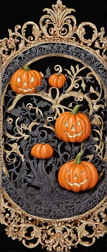 Tarte rustique au potimarron d'Halloween - Photography,halloween frame,halloween background,halloween border,decorative pumpkins,decorative squashes,round autumn frame,ornamental gourds,halloween bann