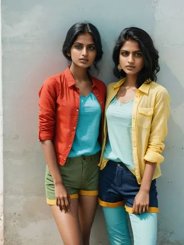 Two lovely girls side by side.,two girls standing by a wall,fashion shoot,behindwoods,sahithya,photo session in torn clothes,two girls,hijras,Photography,Documentary Photography,Documentary Photograph