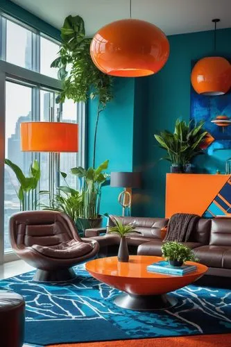 mid century modern,teal and orange,modern decor,contemporary decor,interior decoration,interior decor,search interior solutions,interior design,interior modern design,mid century house,defence,mahdavi,garrison,decors,retro lampshade,mid century,vibrant color,brighthouse,midcentury,decor,Conceptual Art,Sci-Fi,Sci-Fi 04