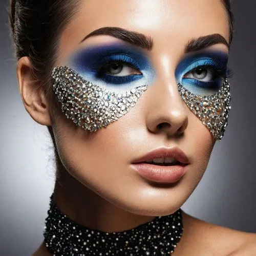 eyes makeup,glitter powder,trucco,glitter eyes,paillettes,bejeweled,eye shadow,blue angel fish,blue peacock,makeup artist,eyeshadow,beauty face skin,crystallised,bejewelled,jeweled,dazzles,face paint,venetian mask,blue butterfly,beauty mask,Photography,Artistic Photography,Artistic Photography 11