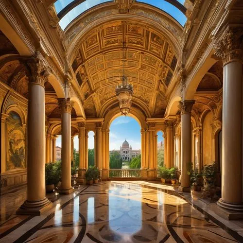 louvre,marble palace,louvre museum,mirogoj,certosa di pavia,cochere,hermitage,orangerie,archly,glyptotek,crillon,vatican museum,villa cortine palace,vittoriano,janiculum,neoclassical,peterhof palace,loggia,villa borghese,certosa,Art,Classical Oil Painting,Classical Oil Painting 25