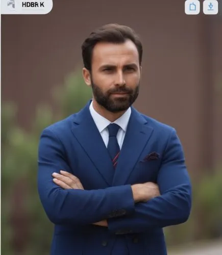 a man in a blue suit with his arms crossed,bakircioglu,teymur,muzaffer,yavuz,ulker,aykut,Photography,General,Realistic