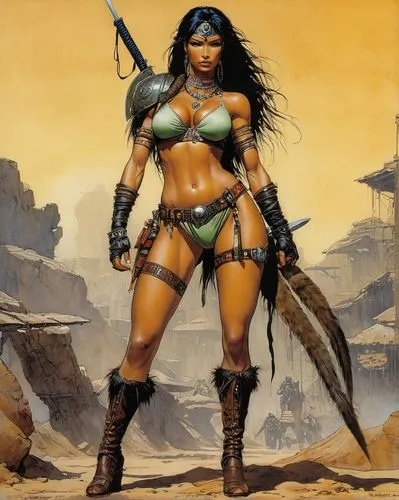 female warrior,amazona,warrior woman,barsoom,neith,themyscira,Illustration,Realistic Fantasy,Realistic Fantasy 06