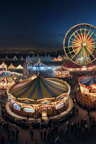 annual fair,carnival tent,fairground,circus,funfair,neon carnival brasil,circus tent,carousel,oktoberfest background,carnival,coney island,universal exhibition of paris,ferris wheel,feria colors,circus stage,circus show,high wheel,big top,stalls,easter festival,Illustration,American Style,American Style 05