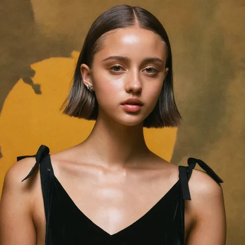 girl with a pearl earring,asymmetric cut,lily-rose melody depp,tisci,bob cut,portrait of a girl,inka,the long-hair cutter,girl portrait,earrings,vogue,mystical portrait of a girl,natural color,young beauty,bowl cut,vintage angel,vanity fair,young woman,shoulder length,trend color,Art,Classical Oil Painting,Classical Oil Painting 26