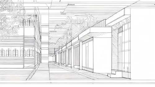 line drawing,frame drawing,wireframe graphics,office line art,wireframe,house drawing,hallway space,garden elevation,mono-line line art,technical drawing,kirrarchitecture,archidaily,store fronts,penci