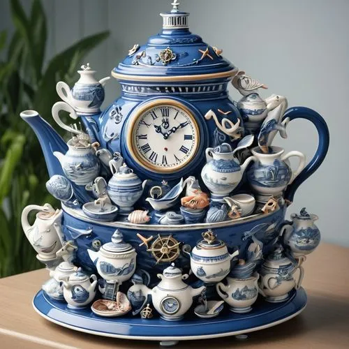 asian teapot,delftware,fragrance teapot,porcelaine,vintage teapot,porcelains,tea service,tea set,teapots,tea party collection,teapot,tureens,porcellian,tea ware,tureen,tea pot,servies,wedgwood,wedgewood,tea art,Illustration,Realistic Fantasy,Realistic Fantasy 19