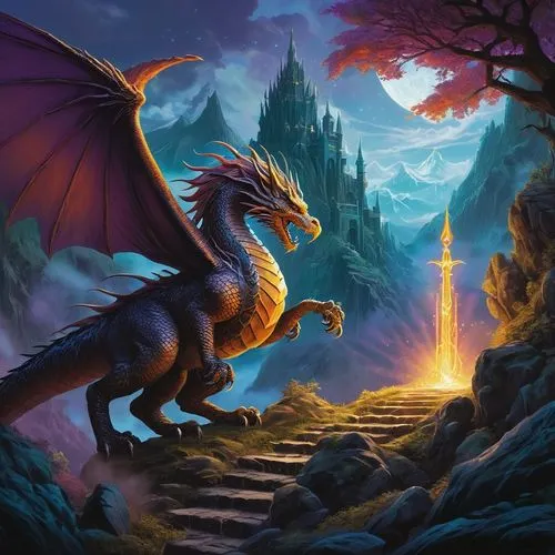 painted dragon,fantasy picture,black dragon,forest dragon,dragon fire,dragon,dragon bridge,dragon li,fantasy art,dragons,northrend,gryphon,draconic,dragon design,charizard,fantasy landscape,basilisk,dragon of earth,fantasy portrait,fire breathing dragon,Illustration,Realistic Fantasy,Realistic Fantasy 04