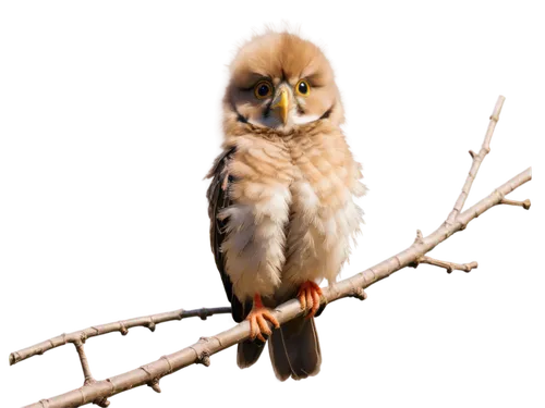 Shutter chick, cute expression, fluffy feathers, yellow beak, round eyes, soft light brown plumage, tiny wings, perched on branch, morning sunlight, 3/4 composition, shallow depth of field, warm color