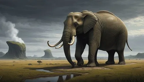 triomphant,african elephant,elephantmen,silliphant,elefant,elephantine,water elephant,african elephants,pachyderm,african bush elephant,elephant,olifant,mammoths,tuskers,elephunk,cartoon elephants,elephants,pachyderms,pleistocene,elefante,Illustration,Realistic Fantasy,Realistic Fantasy 17