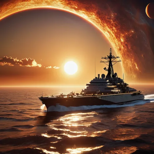 kriegder star,fire planet,interstellar bow wave,exoplanet,stargate,solar eclipse,steam frigate,star ship,space art,saturnrings,eclipse,heliosphere,astronomical,fantasy picture,battlecruiser,victory ship,total eclipse,light cruiser,alien ship,red sun,Photography,General,Realistic