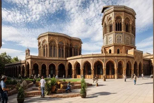 samarkand,byzantine architecture,umayyad palace,persian architecture,caravanserai,iranian architecture,azmar mosque in sulaimaniyah,yerevan,islamic architectural,tabriz,al nahyan grand mosque,alabaster mosque,mosque hassan,isfahan city,bukhara,alhambra,hagia sophia mosque,hassan 2 mosque,caravansary,the monastery ad deir,Architecture,Commercial Building,European Traditional,Mudéjar Fusion