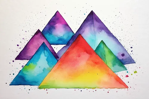 watercolor arrows,triangles background,triangles,ethereum logo,triangular,pyramids,triangle,watercolor,abstract watercolor,prism,pyramid,watercolor paper,watercolors,triquetra,watercolor background,watercolor paint,watercolor painting,prismatic,rainbow background,tipi,Illustration,Paper based,Paper Based 06