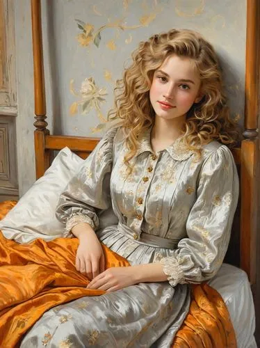 perugini,woman on bed,lillian gish - female,quirine,mary pickford - female,fragonard,Art,Classical Oil Painting,Classical Oil Painting 42