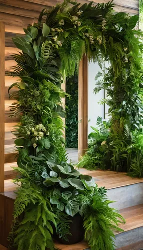 Design a nature-inspired presentation with lush greenery and soothing sounds.,green wreath,ferns,fern plant,ostrich fern,hanging plants,norfolk island pine,garden design sydney,fern fronds,wreaths,tro