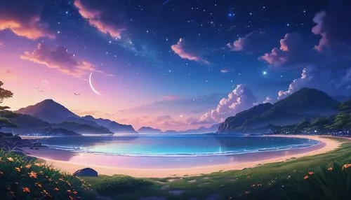 landscape background,fantasy landscape,windows wallpaper,dreamscape,nature background,ocean background,Photography,General,Realistic