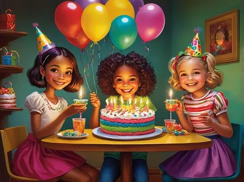 children's birthday,happy birthday balloons,little girl with balloons,birthday party,kids party,birthday card,colorful balloons,birthdays,birthday banner background,birthday balloons,birthday template,celebration of witches,birthday greeting,kids illustration,afro american girls,birthday candle,birthday wishes,second birthday,rainbow color balloons,baloons,Illustration,Abstract Fantasy,Abstract Fantasy 01