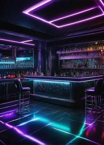 neon cocktails,neon drinks,nightclub,neon light drinks,piano bar,neon coffee,liquor bar,bar,bar counter,80's design,ufo interior,neon light,neon arrows,rain bar,neon lights,neon tea,uqbar,colored lights,neon,retro diner,Illustration,American Style,American Style 15