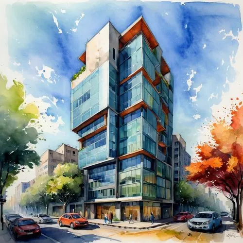 renderings,tishman,apartment building,edificio,hoboken condos for sale,residencial,multifamily,condos,ballston,facade painting,colorful facade,shirlington,robarts,redevelop,condominia,lofts,takoma,orenco,residential tower,kimmelman,Illustration,Paper based,Paper Based 04