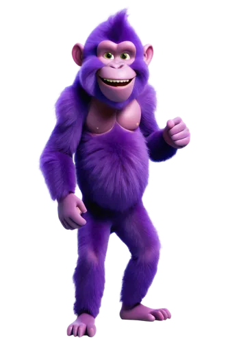 bonzi,ape,monke,purple,jumba,orang,simian,dk,grek,virunga,monkey god,haramirez,gorilla,konga,apeman,zygi,meego,rongjuan,monkey,godbey,Conceptual Art,Oil color,Oil Color 16