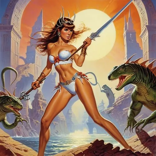 fantasy woman,dragonlance,barsoom,heroic fantasy,mystara,amazons,runequest,fantasy art,xanth,fantasy picture,frazetta,female warrior,asherah,warrior woman,paizo,everquest,sisoulith,teela,deathstalker,elfquest,Conceptual Art,Sci-Fi,Sci-Fi 19