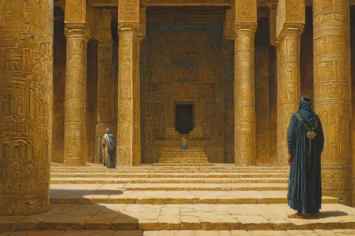 karnak,egyptian temple,egyptian,cairo,the cairo,tombs,middle eastern monk,qasr al watan,kaaba,tutankhamun,el jem,ancient egypt,hall of the fallen,medina,horus,ancient egyptian,abaya,necropolis,the ancient world,egypt,Illustration,Retro,Retro 01