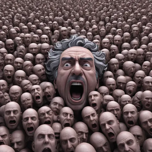 heads,buddhist hell,cinema 4d,audience,eu parliament,repetition,human head,exploding head,orator,fractalius,day of the head,crowded,conceptual photography,photoshop manipulation,photo manipulation,gezi,crowds,wall,doomsday,amed,Photography,Artistic Photography,Artistic Photography 11