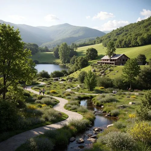 amoenus,rydal,home landscape,ilse valley,hameau,bohinen,basque country,tonnant,watermill,oberwald,garsington,carpathians,house in mountains,coledale,house in the mountains,sirdal,the cabin in the mountains,ghyll,beautiful landscape,green landscape