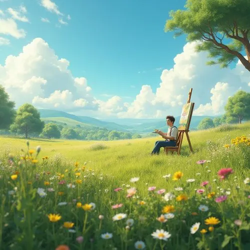 arrietty,summer meadow,blooming field,meadow,meadow play,meadow landscape,hosoda,springtime background,dandelion meadow,grassfields,dandelion field,spring meadow,summer day,spring background,idyll,flower field,green meadow,small meadow,flowering meadow,landscape background,Photography,General,Realistic