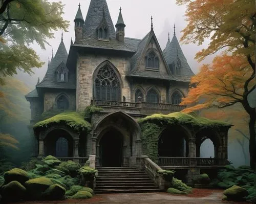 witch's house,fairy tale castle,fairytale castle,witch house,gothic style,haunted cathedral,house in the forest,gothic church,gothic,ravenloft,forest chapel,castle of the corvin,rivendell,nargothrond,ghost castle,neogothic,hogwarts,haunted castle,forest house,the haunted house,Photography,Black and white photography,Black and White Photography 06