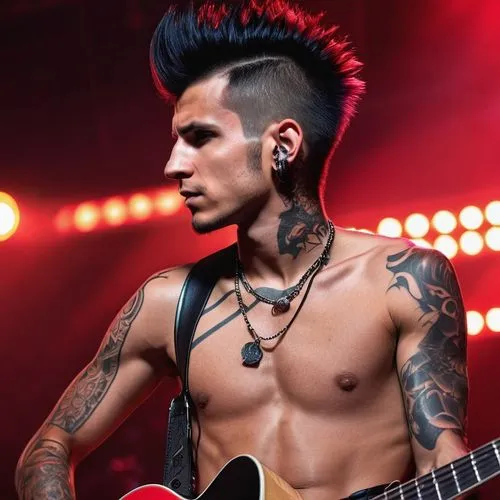 mohawk,rockabilly style,undercut,pompadour,rocker,pompadours,Photography,General,Realistic