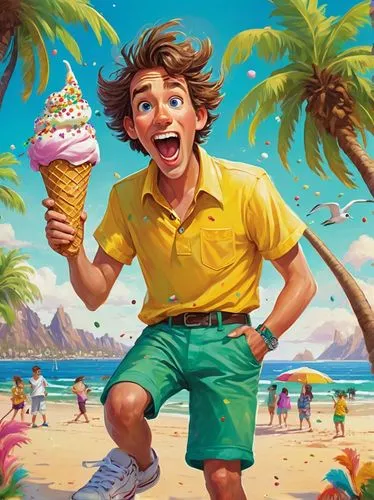 delight island,summer background,ice cream cone,eleven,tutti frutti,kids illustration,ice cream stand,ice-cream,luau,ananas,ice cream icons,foot in dessert,ice cream van,children's background,ice cream,cg artwork,bermuda shorts,summer icons,ice creams,woman with ice-cream,Illustration,Retro,Retro 14