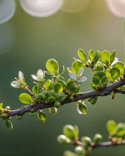 Sprouts of flowers on a branch,apple blossom branch,spring leaf background,green leaf manzanita blossoms,cherry blossom branch,spring background,flourishing tree,flowering branches,spring nature,bloss