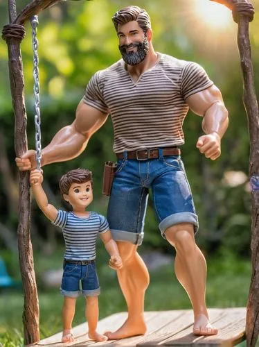 man and boy,super dad,father's day gifts,miniature figures,dad and son,model train figure,collectible action figures,3d figure,play figures,body-building,dad and son outside,action figure,dwarf sundheim,father's day,actionfigure,fatherhood,toy photos,father with child,doll figures,tiny people,Unique,3D,Garage Kits